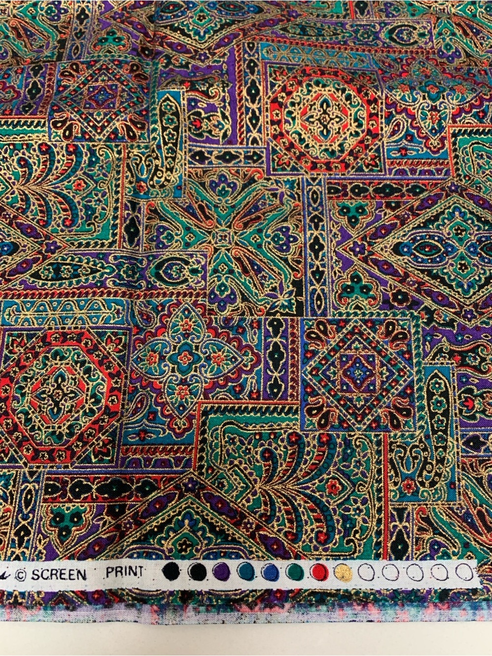 Hoffman International Canterbury Manor Vintage Fabric 5.5 Yards Jewel Tone